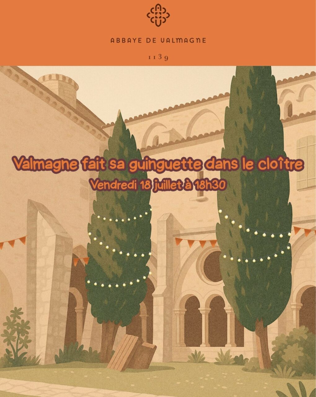 Les Fairty Poppins à la Guinguette de l'Abbaye Sainte Marie de Valmagne à Villevayrac